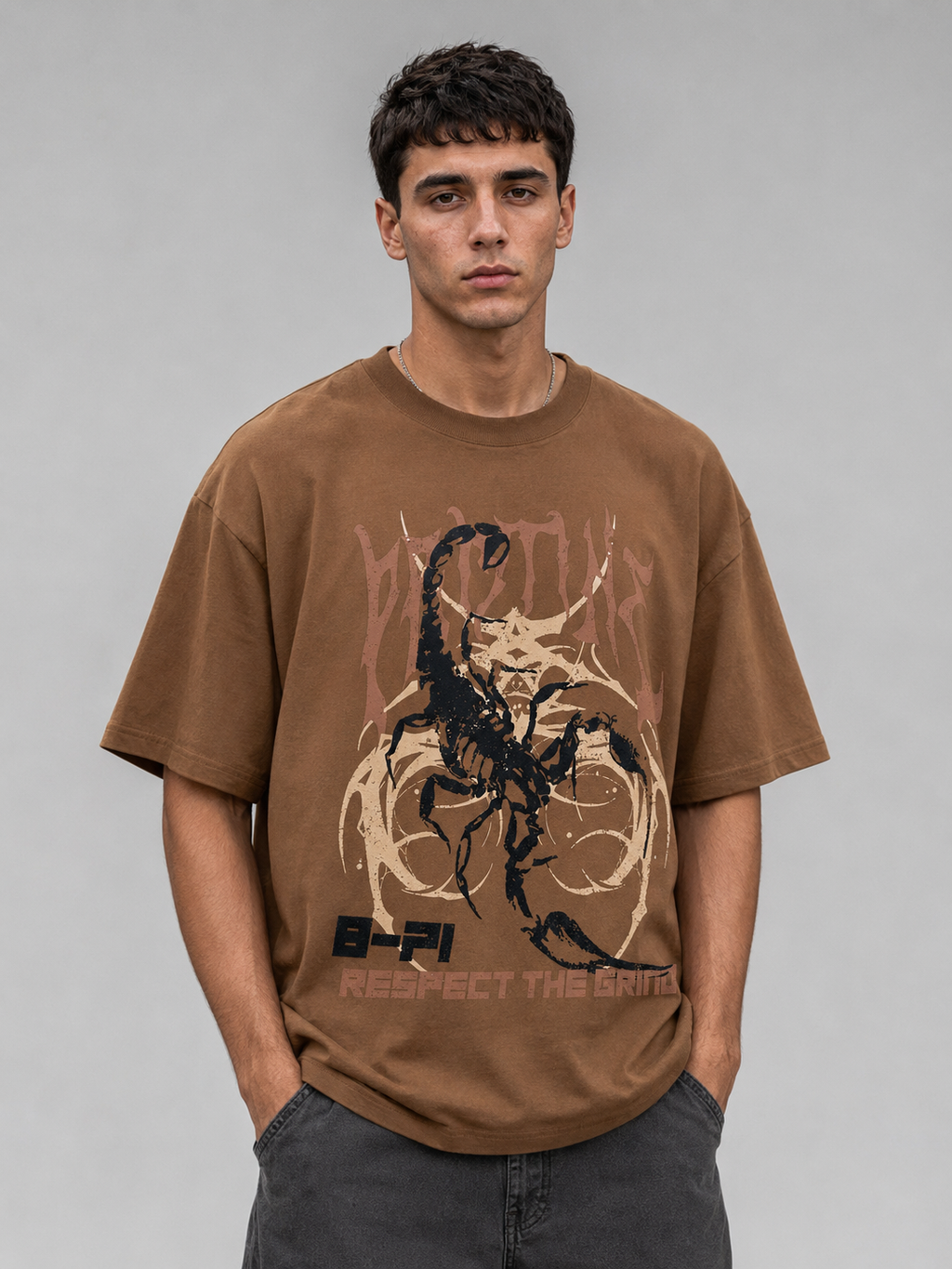 CAMISETA OVERSIZE KAKI