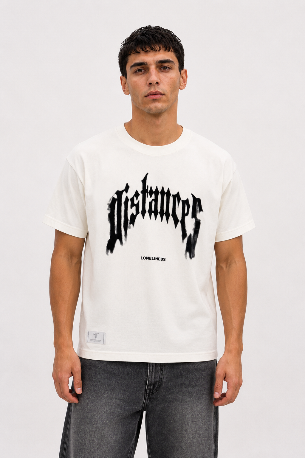 CAMISETA REGULAR IVORY / DISTANCES,