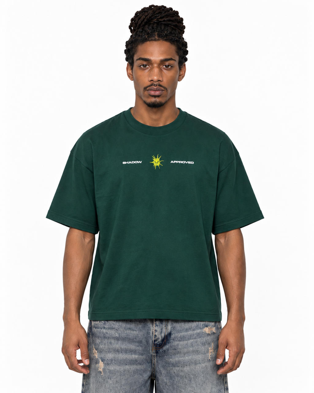 CAMISETA BOXY FIT VERDE / SHADOW