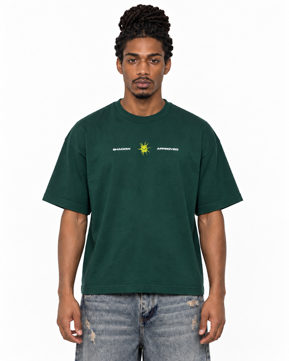 CAMISETA BOXY FIT VERDE / SHADOW