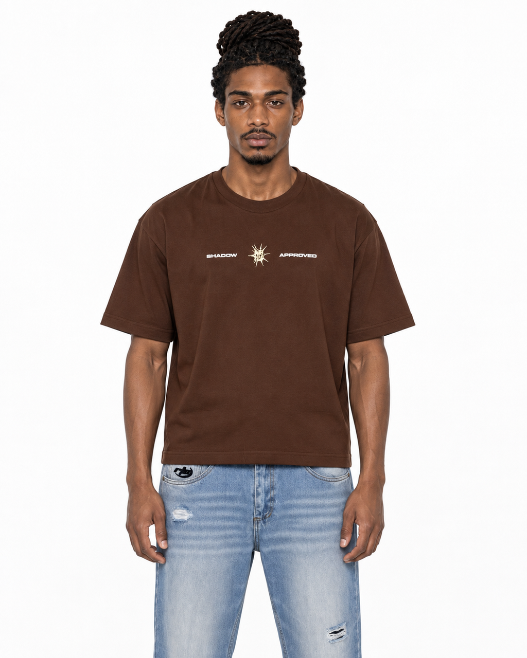 CAMISETA BOXY FIT CAFÉ / SHADOW