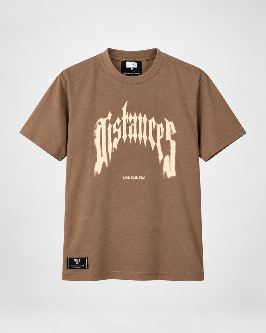 CAMISETA REGULAR KAKI / DISTANCES,