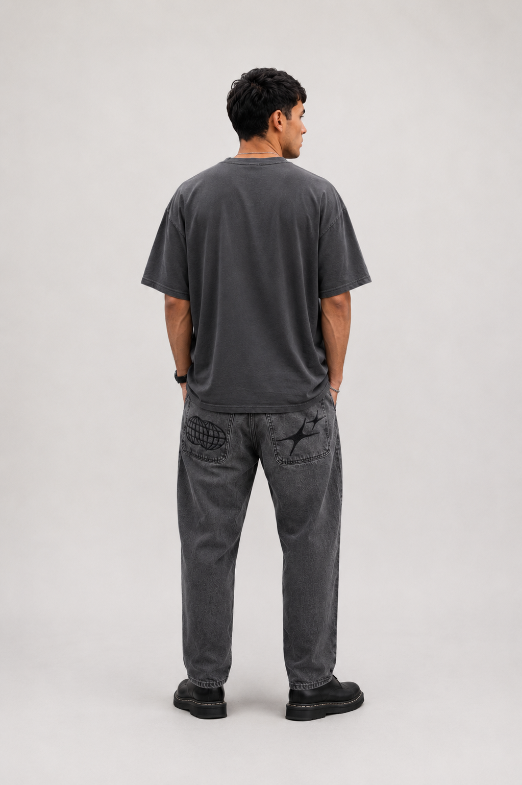 CAMISETA OVERSIZE  GRIS RATÓN
