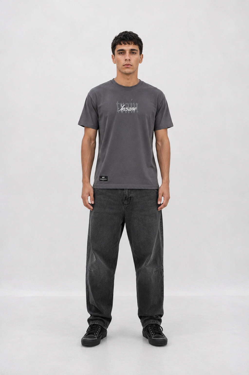 CAMISETA REGULAR GRIS / TRAIN,
