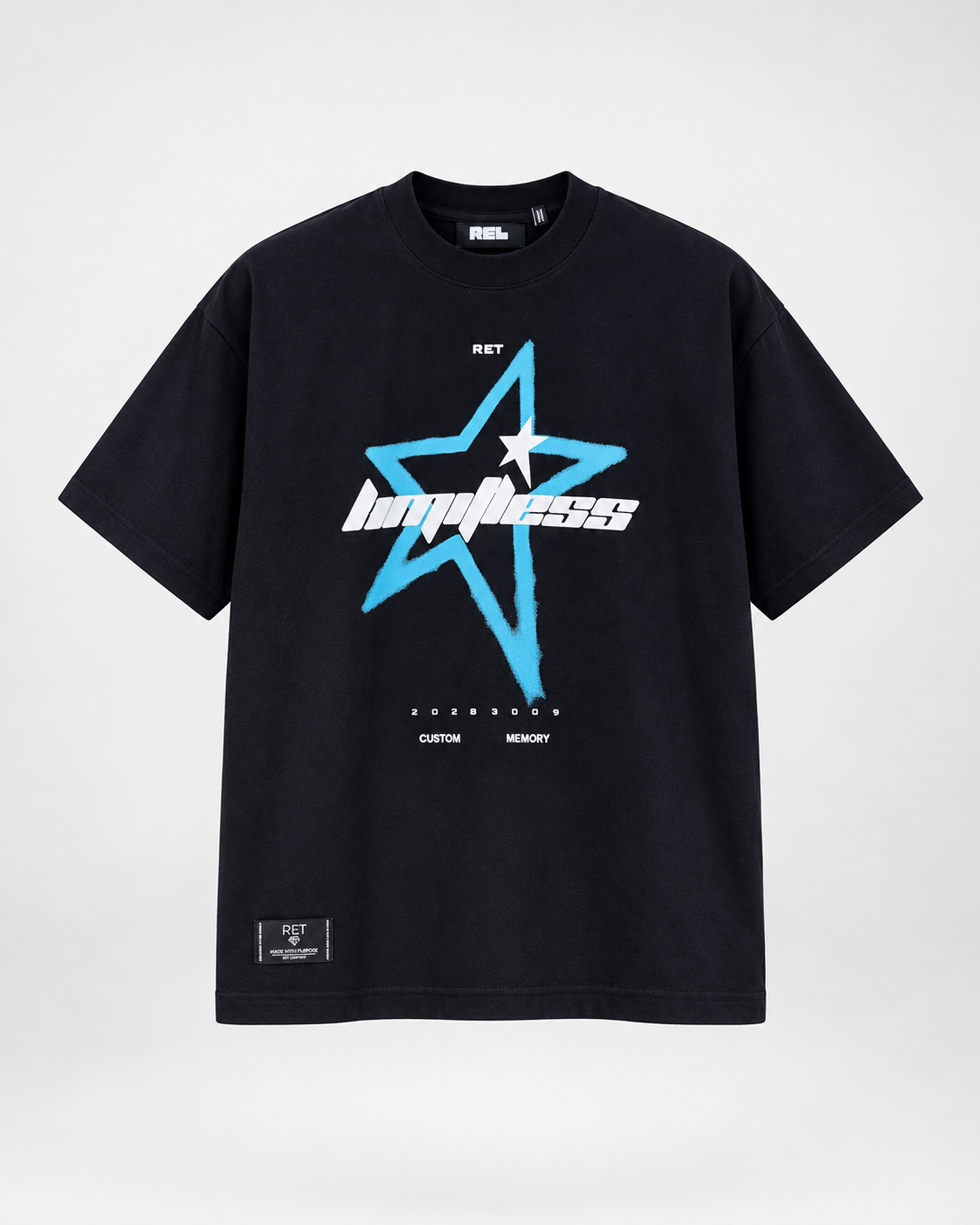 CAMISETA OVERSIZE NEGRA STAR.