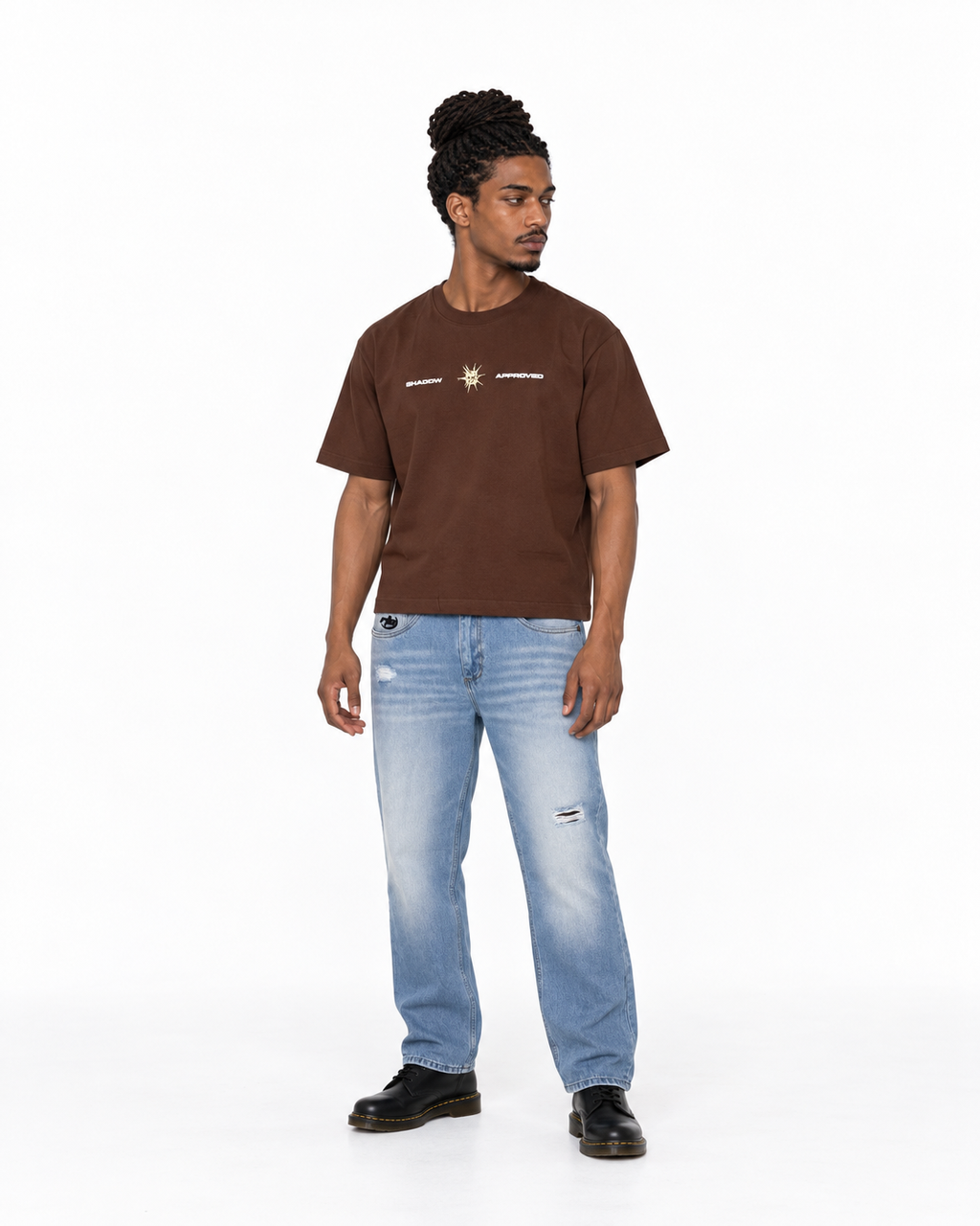 CAMISETA BOXY FIT CAFÉ / SHADOW