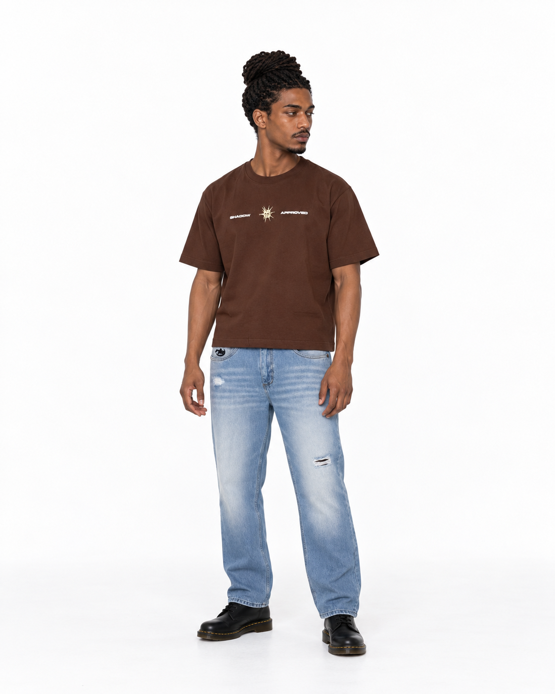CAMISETA BOXY FIT CAFÉ / SHADOW
