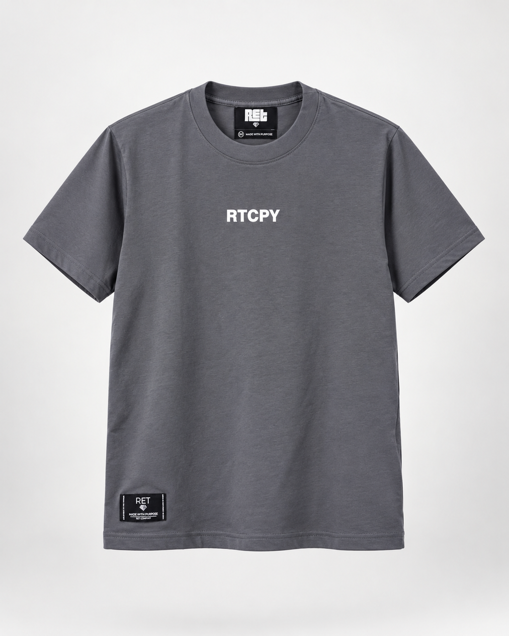 CAMISETA REGULAR GRIS / RETCOMPANY,