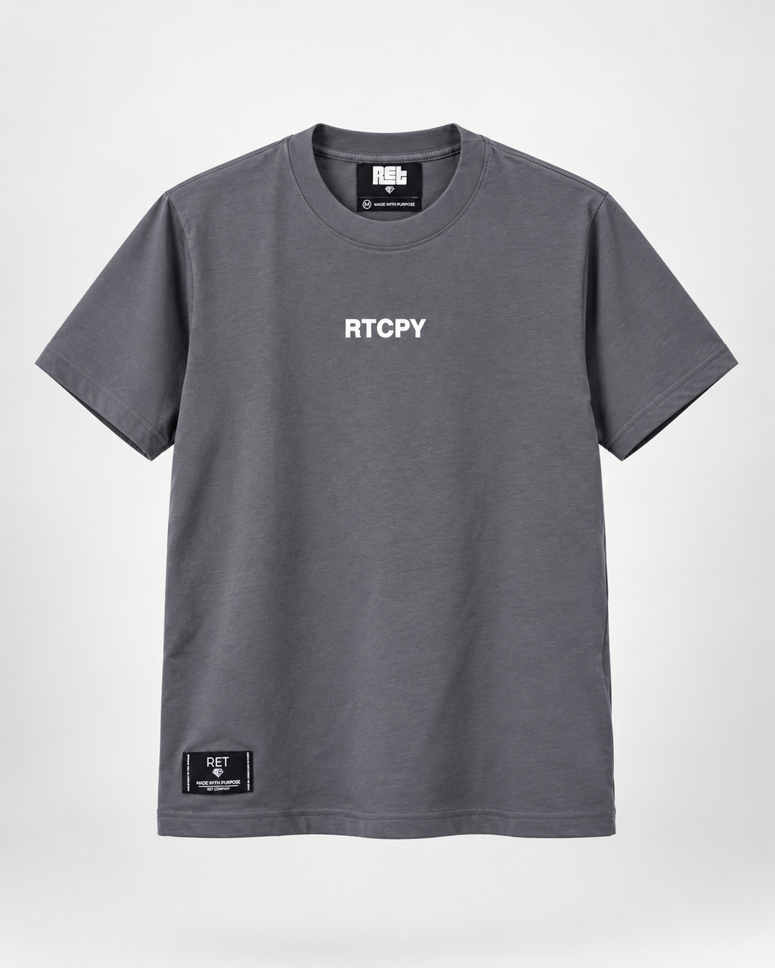 CAMISETA REGULAR GRIS / RETCOMPANY,
