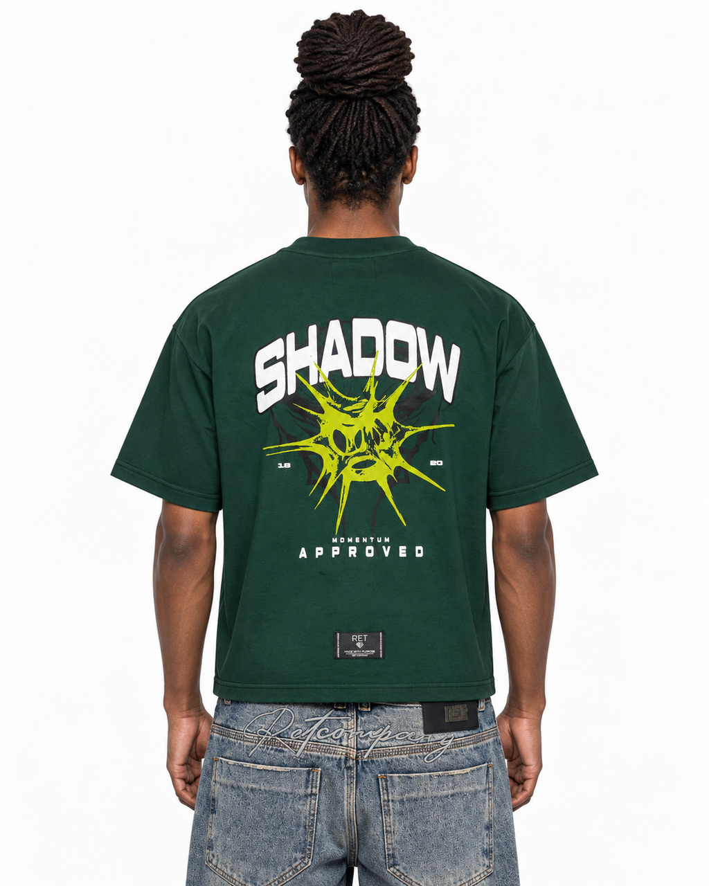 CAMISETA BOXY FIT VERDE / SHADOW