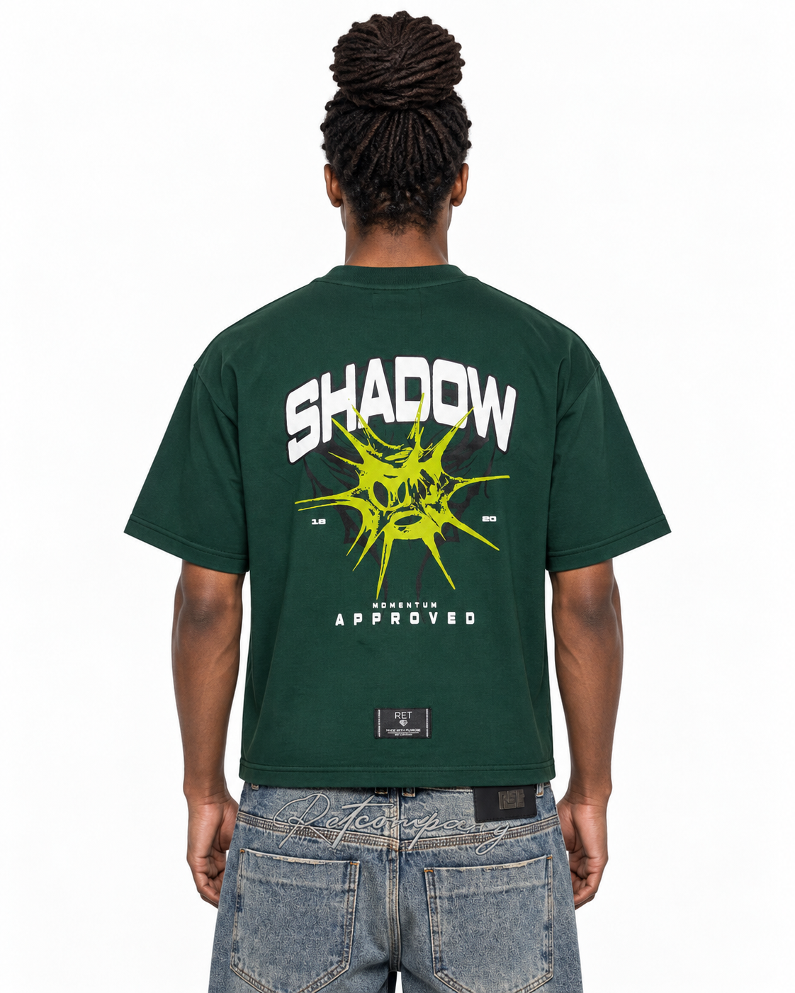 CAMISETA BOXY FIT VERDE / SHADOW