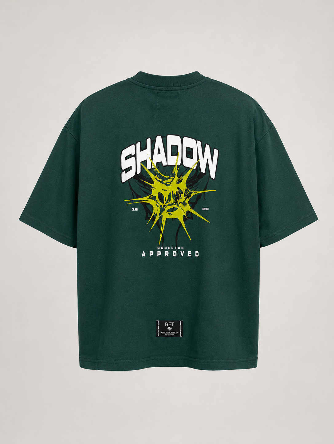 CAMISETA BOXY FIT VERDE / SHADOW